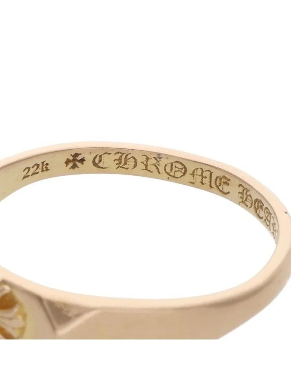 Chrome Hearts 22k Bubblgm Pyramid Pls Bubblegum Plus Gold Ring